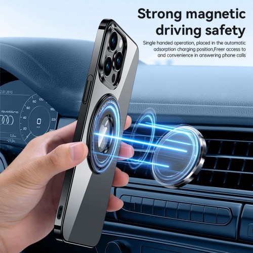 Magnetic Suction Bracket Integrated Push-pull Phone Case Suitable For iPhone